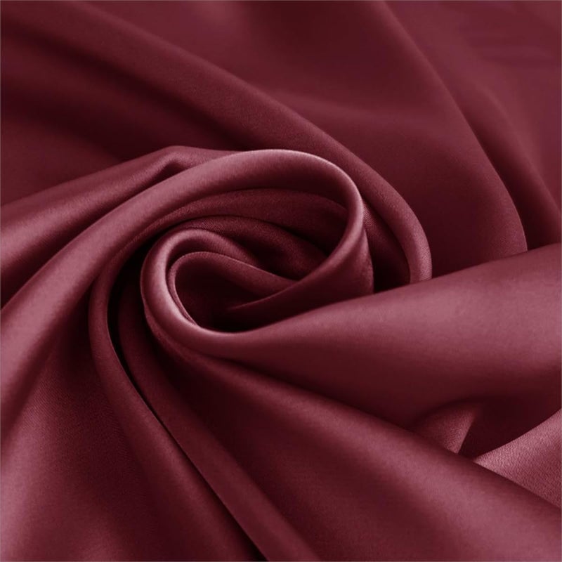 MLMW Burgundy Shawl Wraps for Women Wedding Evening Dresses Satin Formal Shawl Wraps Dressy Extra Long for Christmas Bridesmaid Baby Shower Bridal Shower Party Anniversary - Image 3